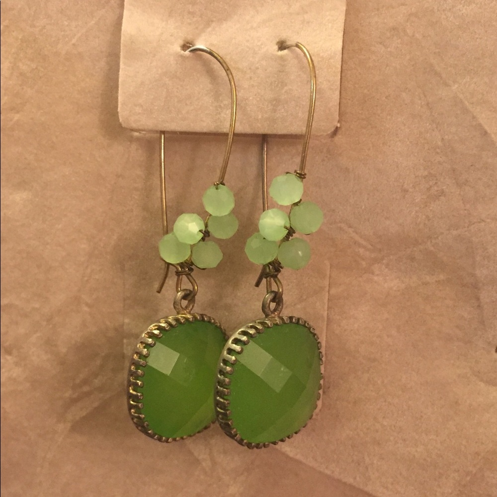 *Clearance* Anthropologie Green Drop Earrings